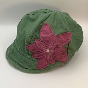 Flipside Hat Green with Flower